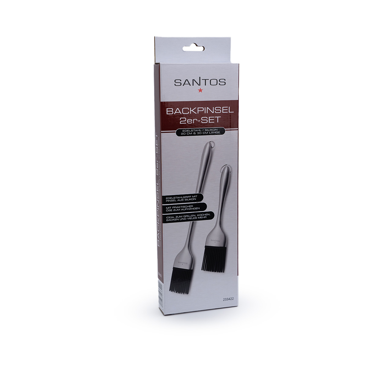 SANTOS Silikon Grillpinsel, 2er-Set