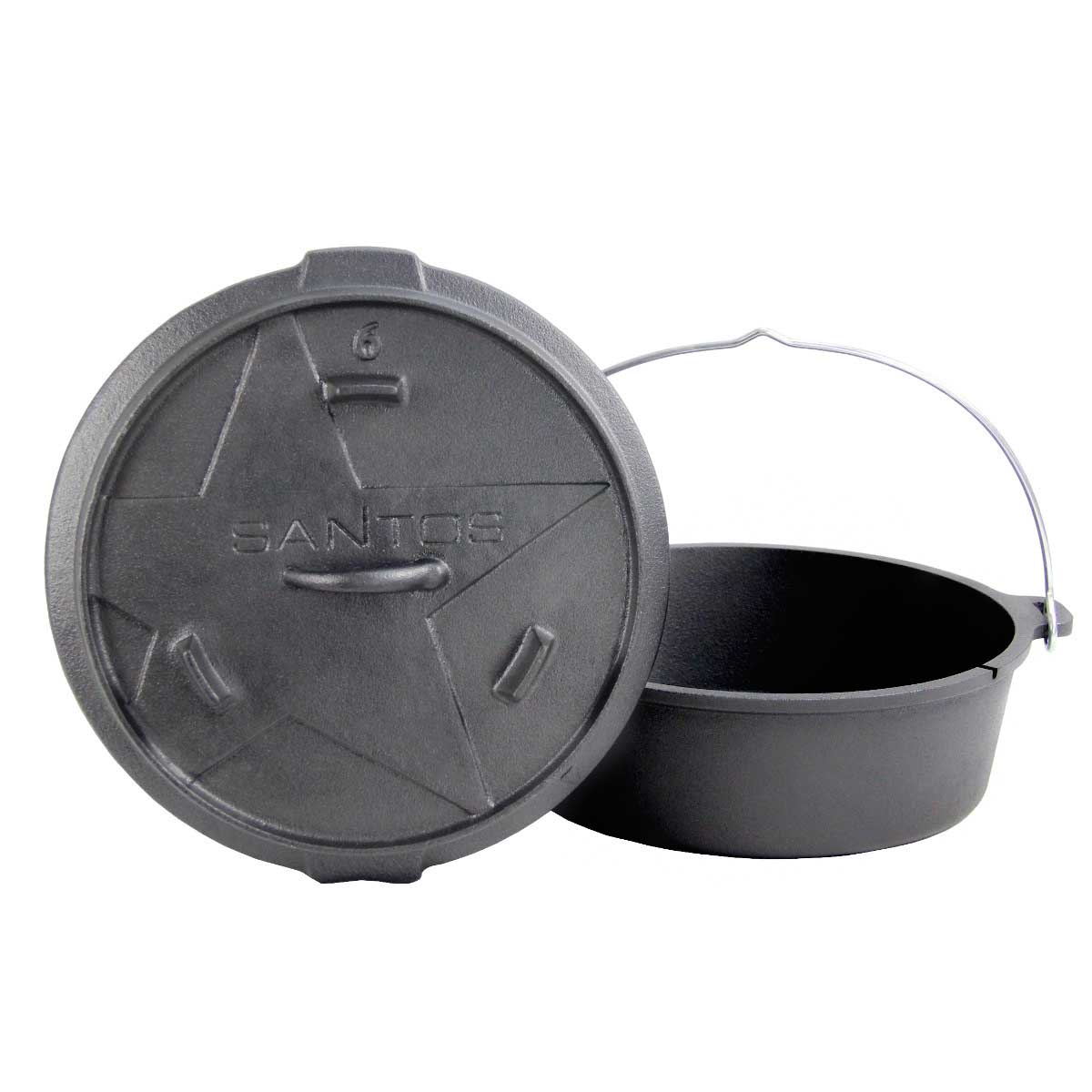 SANTOS Dutch Oven 6qt ohne Füße