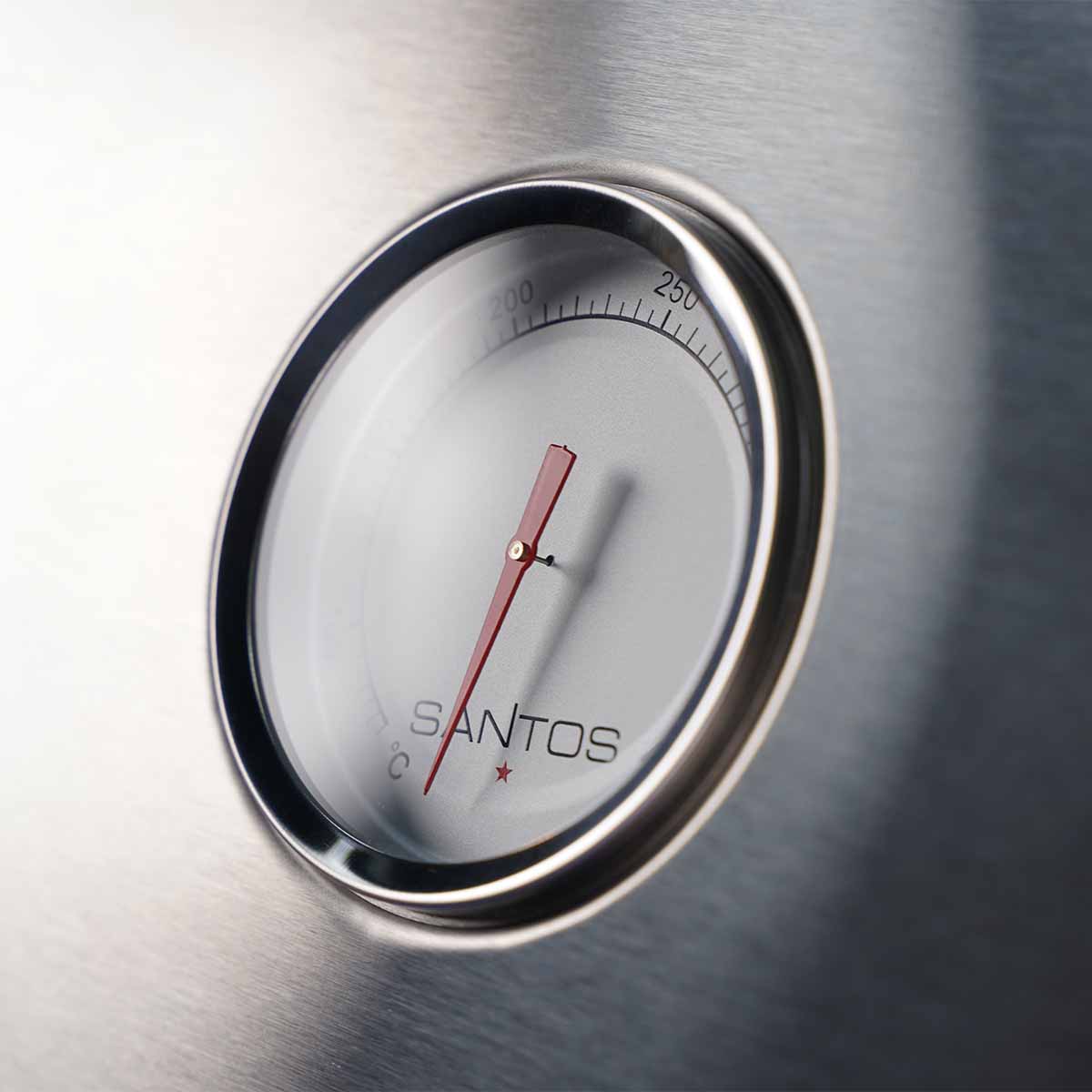 SANTOS S-418 Pro Edelstahl | Seiten- & Heckbrenner Deckelthermometer